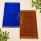 Blue & Golden Rectangle Couple Janamaz with Heart
