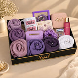 Premium hijab hamper with classic hijabs and diamond hijab