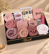 Garden of Hayaa Eid gift hamper with hijabs, mug, wallet and jewellery box