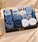 Garden of Hayaa Premium Hijab Hamper with five hijabs, personalised mug and gift accessories