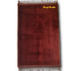 Brown prayer mat with intricate design and 'Aasif Shaikh' branding on a white background