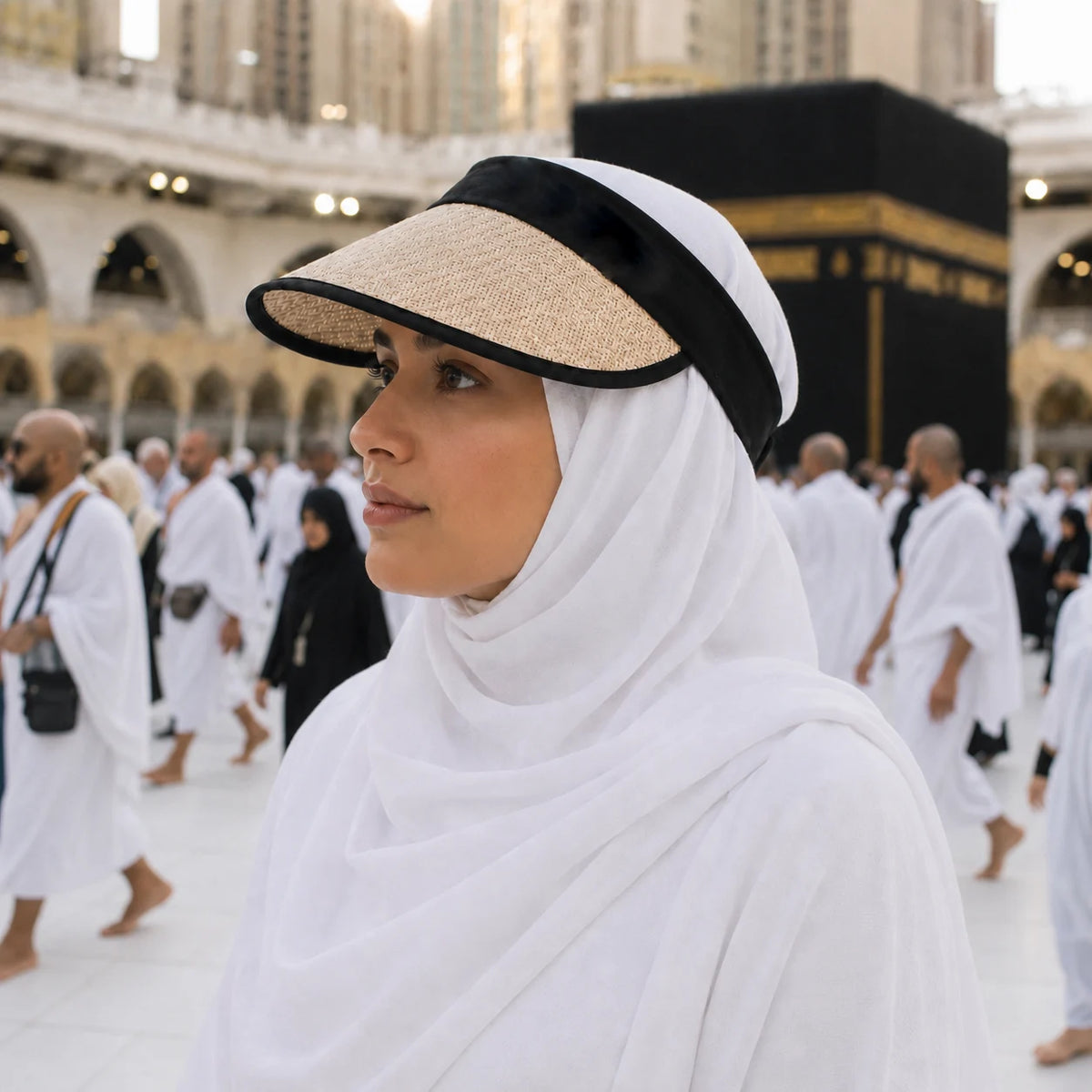 Jute Sun Visor Hat for Hajj & Umrah