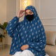 Teal Knee Length Printed Cotton Namaz Makhna