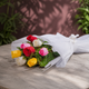 Elegant Mix Roses Bouquet — fresh flower bouquet, detail view