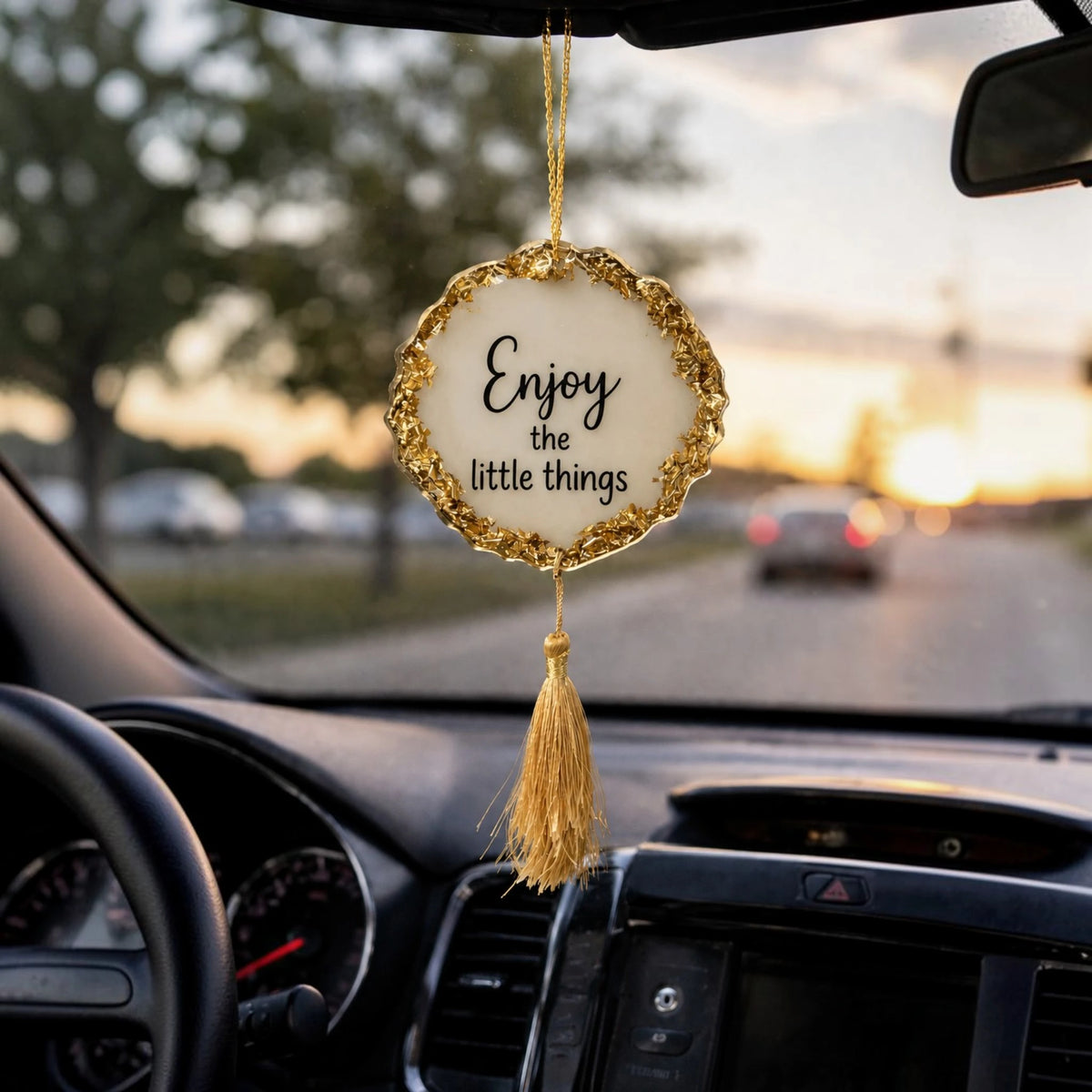 Enjoy the Little Things Decorative Car Hanging