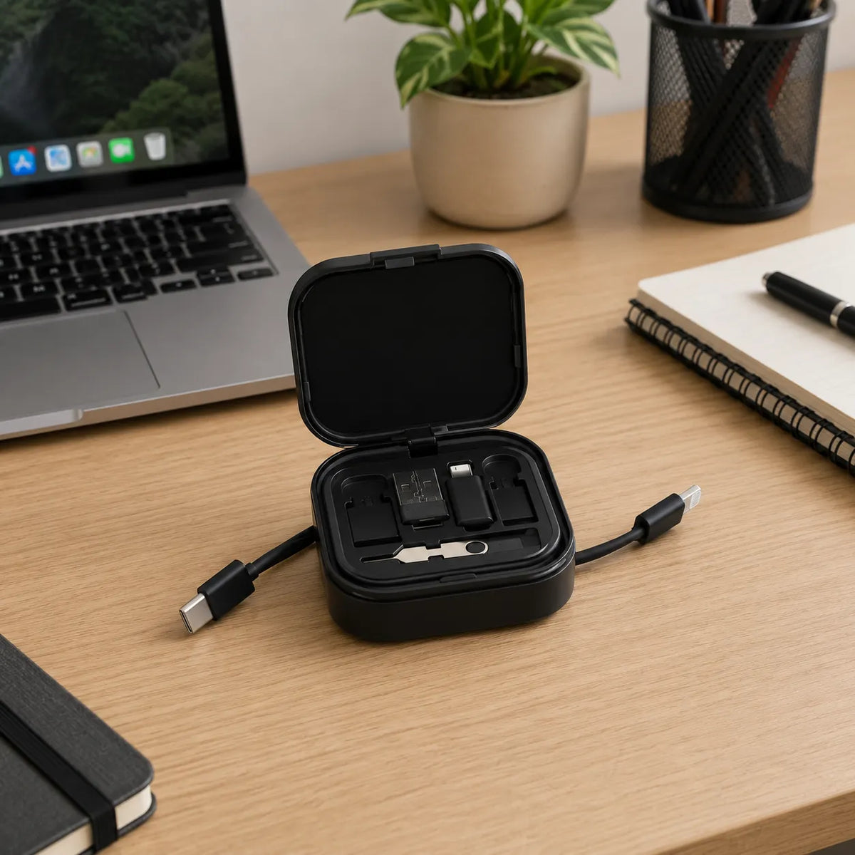 Spool Multi-Functional Charging Essentials Kit with Retractable Cable