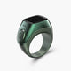 Green Zikr Ring Flex Pro with sleek design, smart Islamic ring for tasbih counting and prayer support.