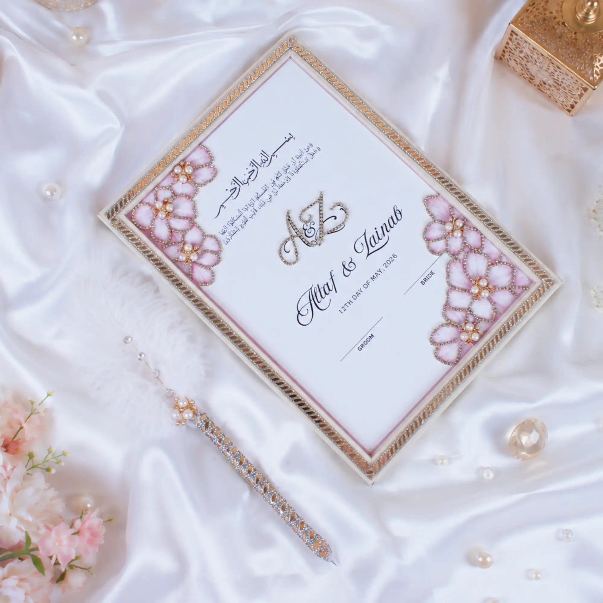 Blush Bloom Nikah Frame Main image