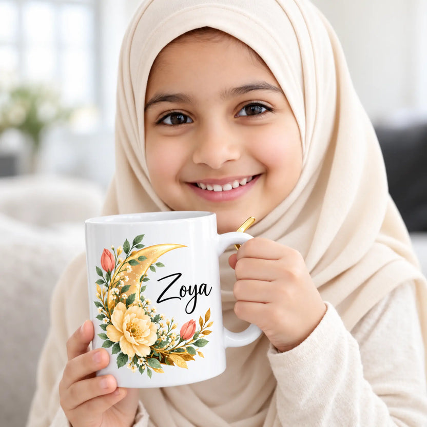 Floral Moon Kids Mug Main image