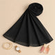Black Premium Chiffon Hijabs
