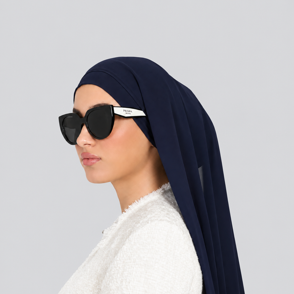 Navy Premium Chiffon Hijab