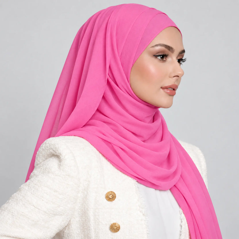 Bubble Gum Premium Chiffon Hijab Main image