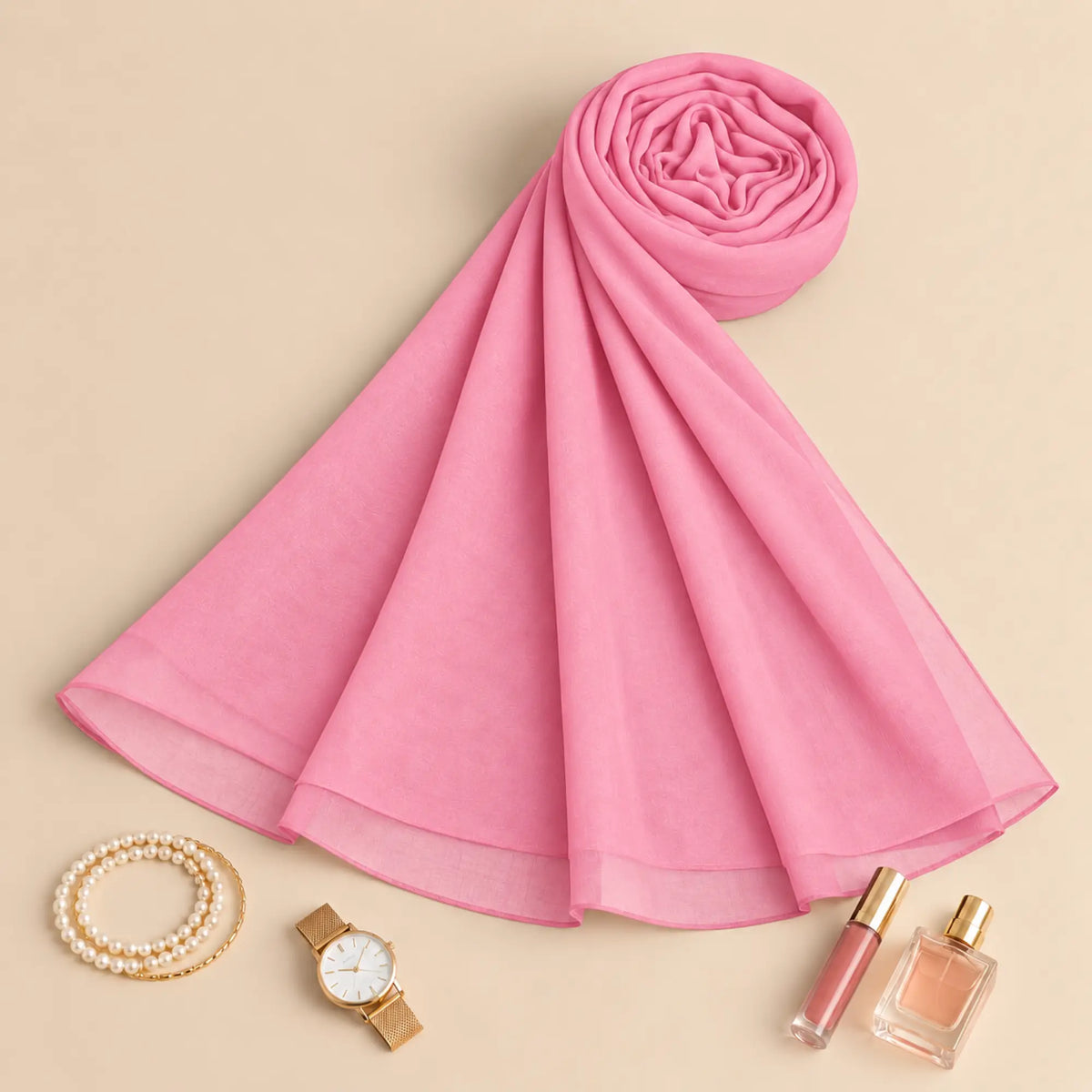 Bubble Gum Premium Chiffon Hijab
