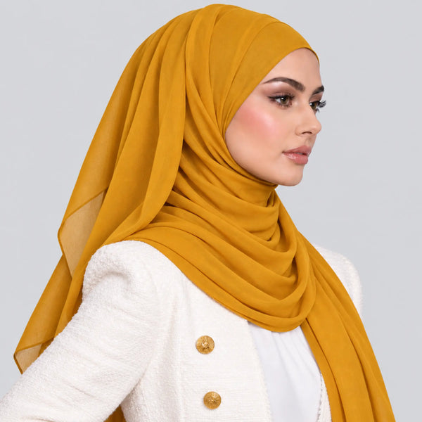 Honey Yellow Premium Chiffon Hijab