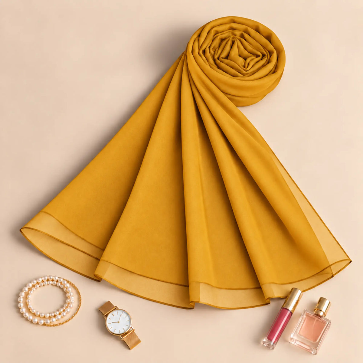 Honey Yellow Premium Chiffon Hijab
