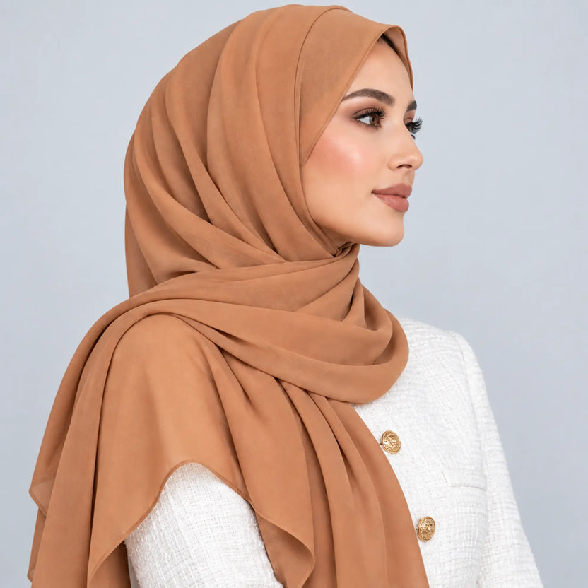 Camel Gold Premium Chiffon Hijab Main image