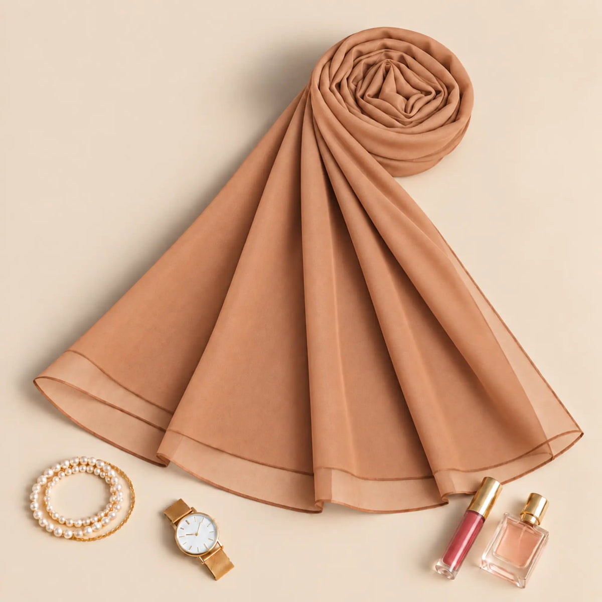 Camel Gold Premium Chiffon Hijab