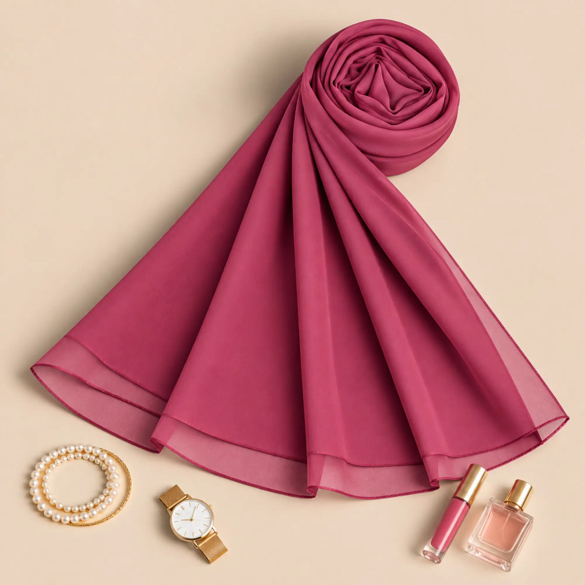 Dusky Rose Premium Chiffon Hijab