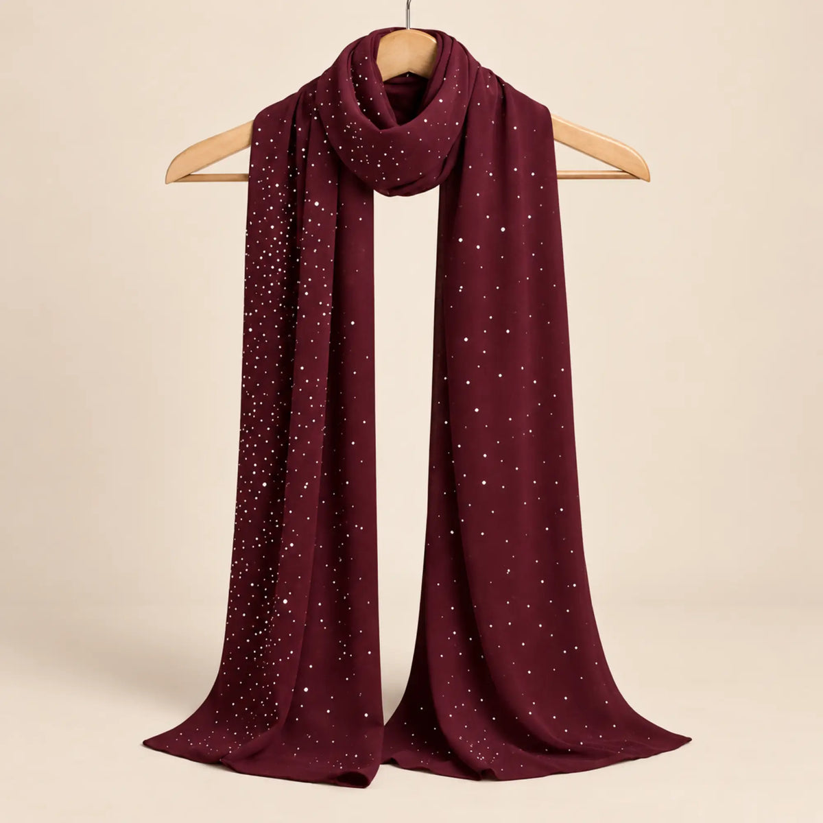 Deep Red Studded Hijab