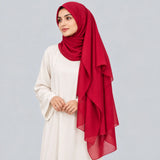 Dark Cherry Premium Chiffon Hijab