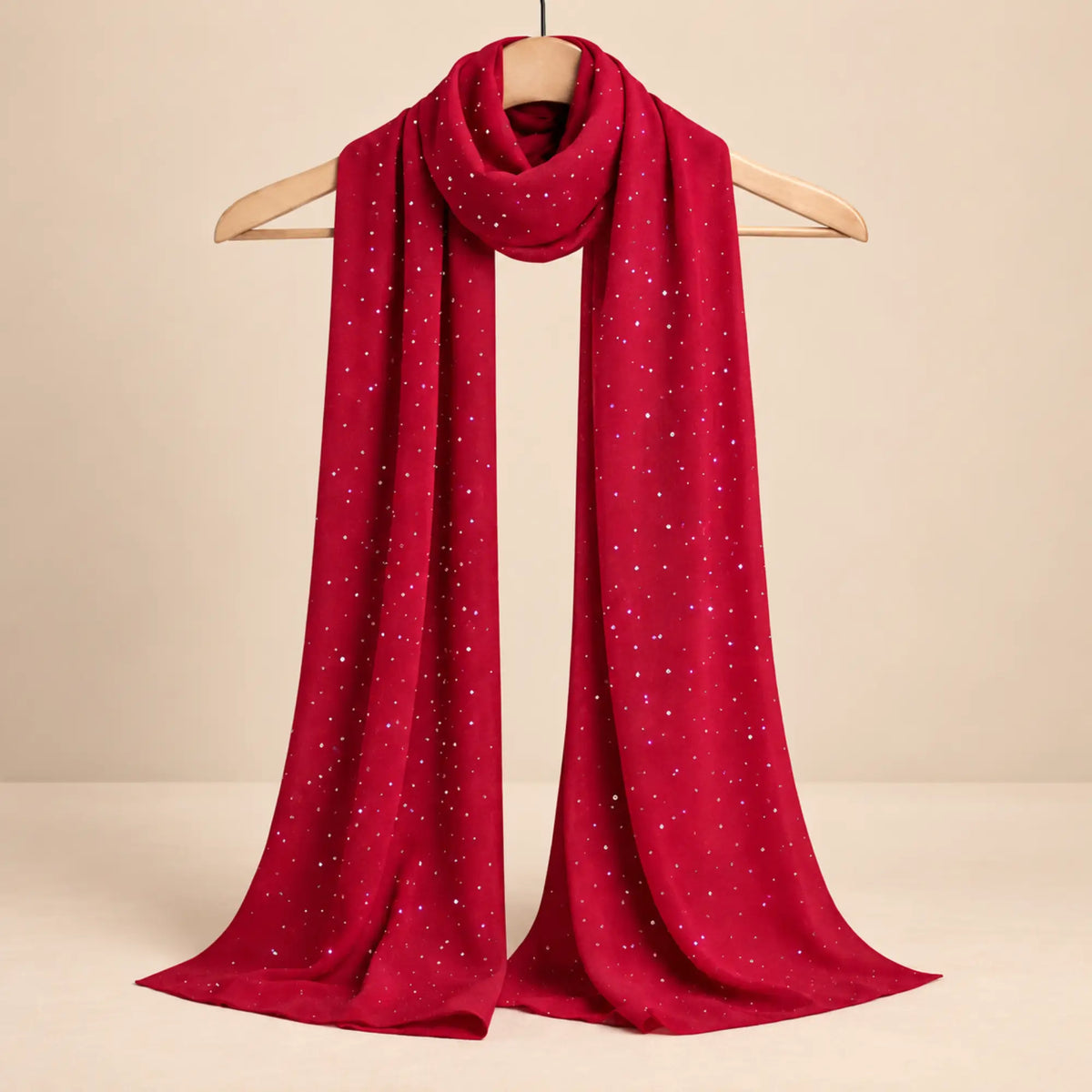Red Studded Hijab