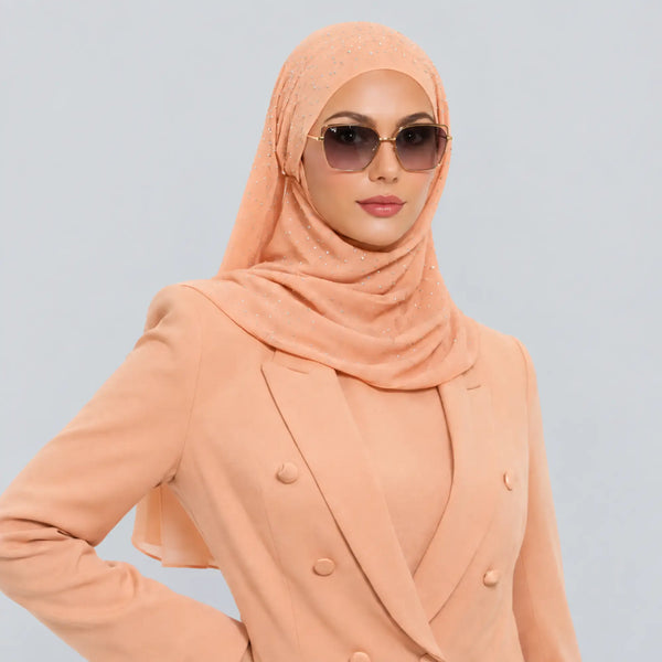 Peach Studded Hijab