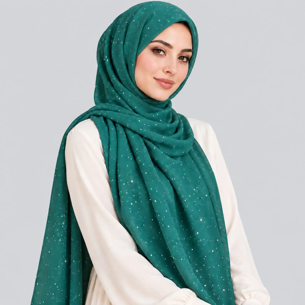 Dark Teal Studded Hijab