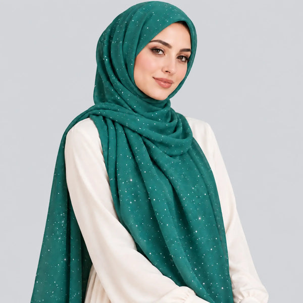 Dark Teal Studded Hijab
