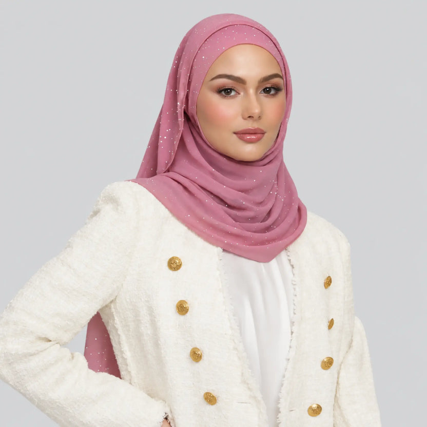 Light Pink Studded Hijab Main image
