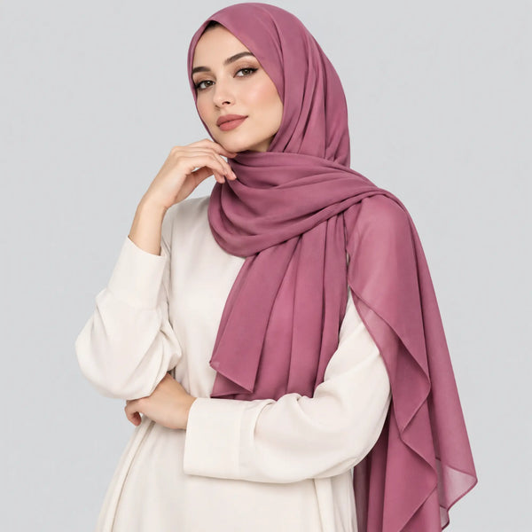 Mauve Mirage Premium Chiffon Hijab