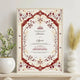 Personalized Regal Bloom Nikah Nama Frame with ornate Islamic design, placed on a white shelf, ideal for Nikah ceremony or bridal gift.