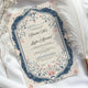 Flat-lay of Whispering Flowers Nikah Nama Frame with floral border, perfect as a personalized Islamic wedding gift or Nikah certificate keepsake.