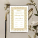 Golden Modern Nikah Nama Frame card styled with pen and white flowers, customizable Islamic wedding certificate for couples.