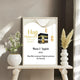 Celebrate a Spiritual Milestone with this Custom Hajj Frame in A3 size, showcasing Islamic decor elements and a personalized 2025 Hajj Mubarak message.