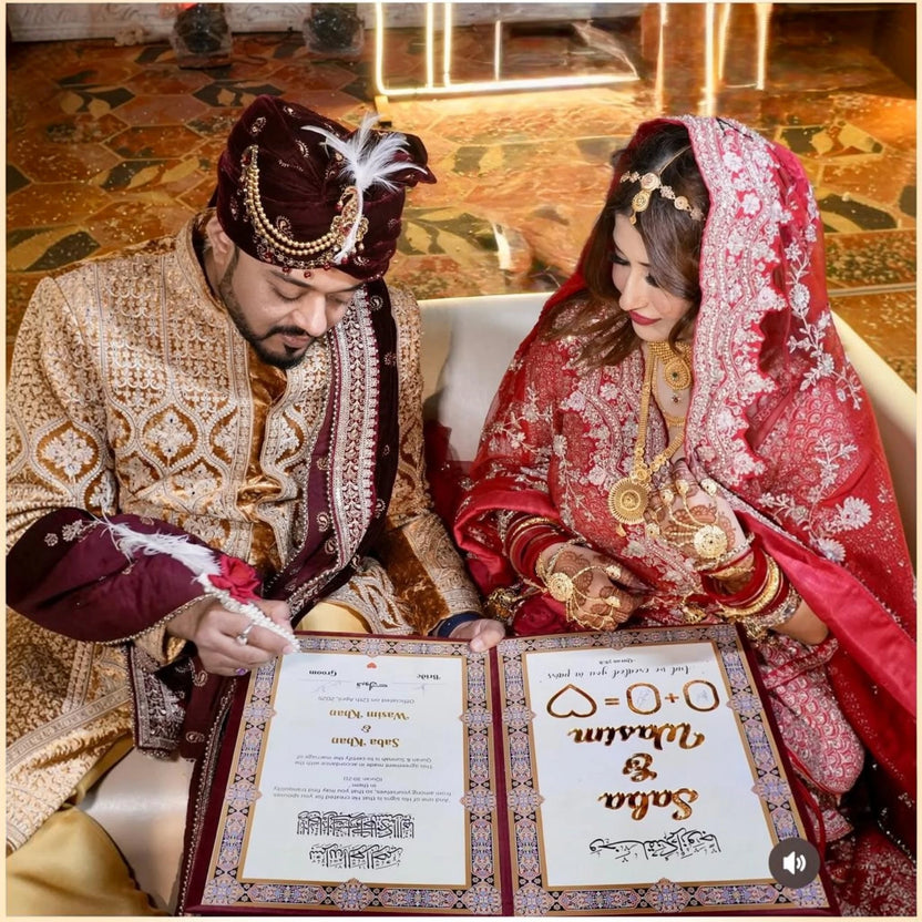 Maroon Majestic Nikah Nama Hamper Main image