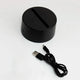 Black base for Couple Ring LED Lamp with USB cable included. Compatible for powering personalized table lamp for home or gifting use.