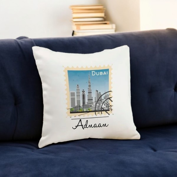 Dubai Memories Personalized Cushion Secondary image