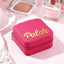 Mini Jewelry Box - Personalized Organizer in pink with custom name 'Palak' in gold, ideal for compact storage and travel use.