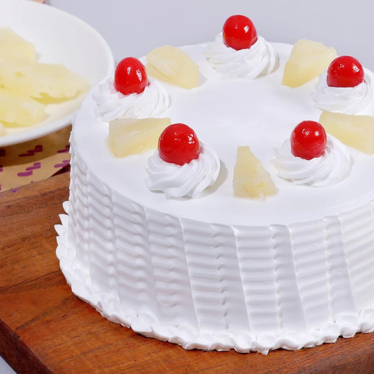 Pineapple Cake — front view, freshly baked