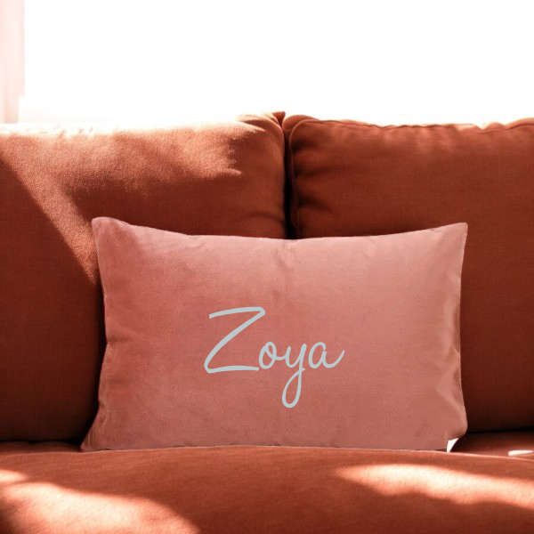 Best Daughter Personalized Velvet Cushion - Pink