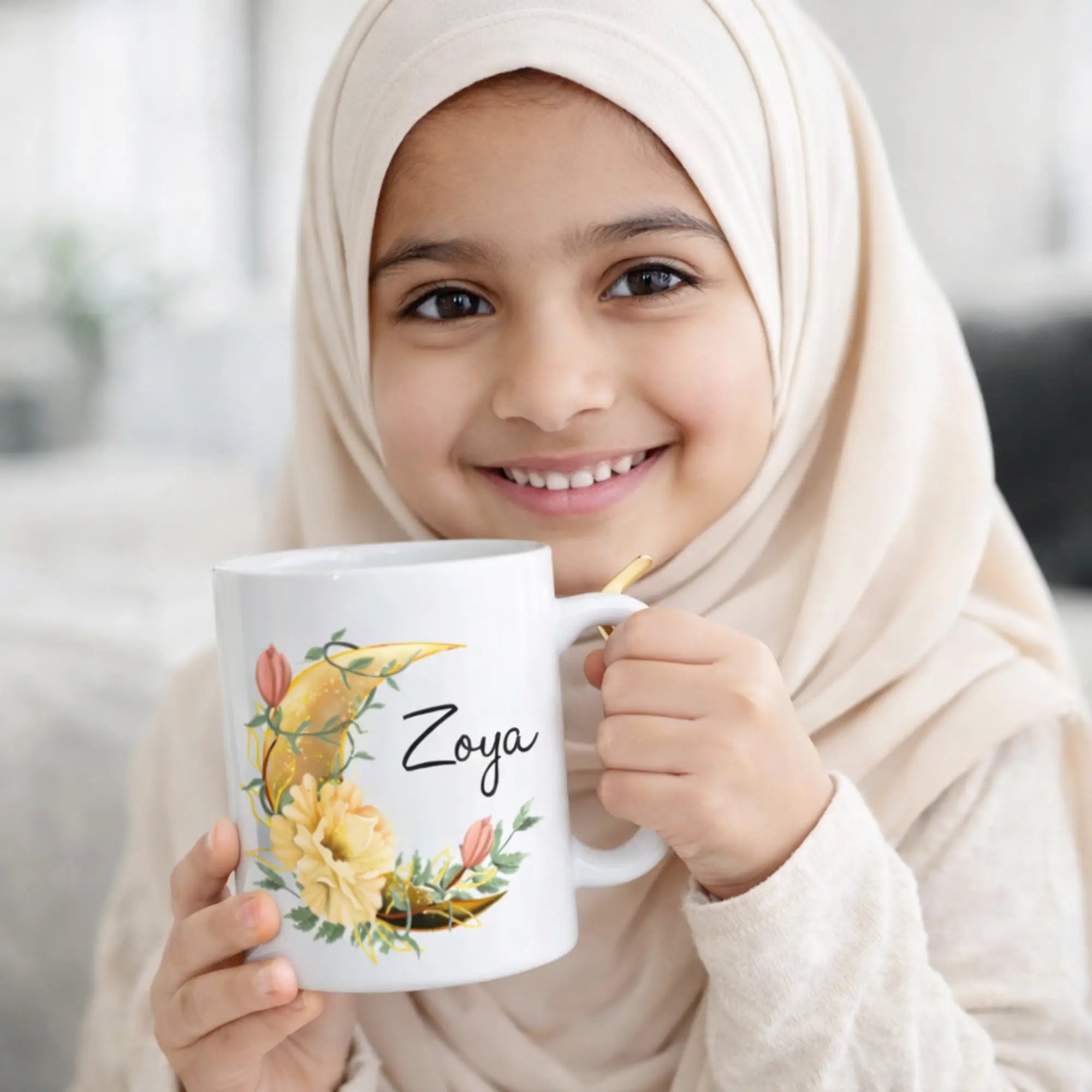 Floral Moon Kids Mug Main image
