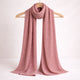Peach Studded Hijab displayed on hanger, showcasing premium chiffon fabric with subtle studded detailing for stylish modest wear.