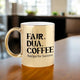 Fajr Dua Mug - Personalized Coffee Ramadan | 350 ml in metallic gold finish with 'Fajr. Dua. Coffee. Recipe for Success' printed, ideal Ramadan gift.