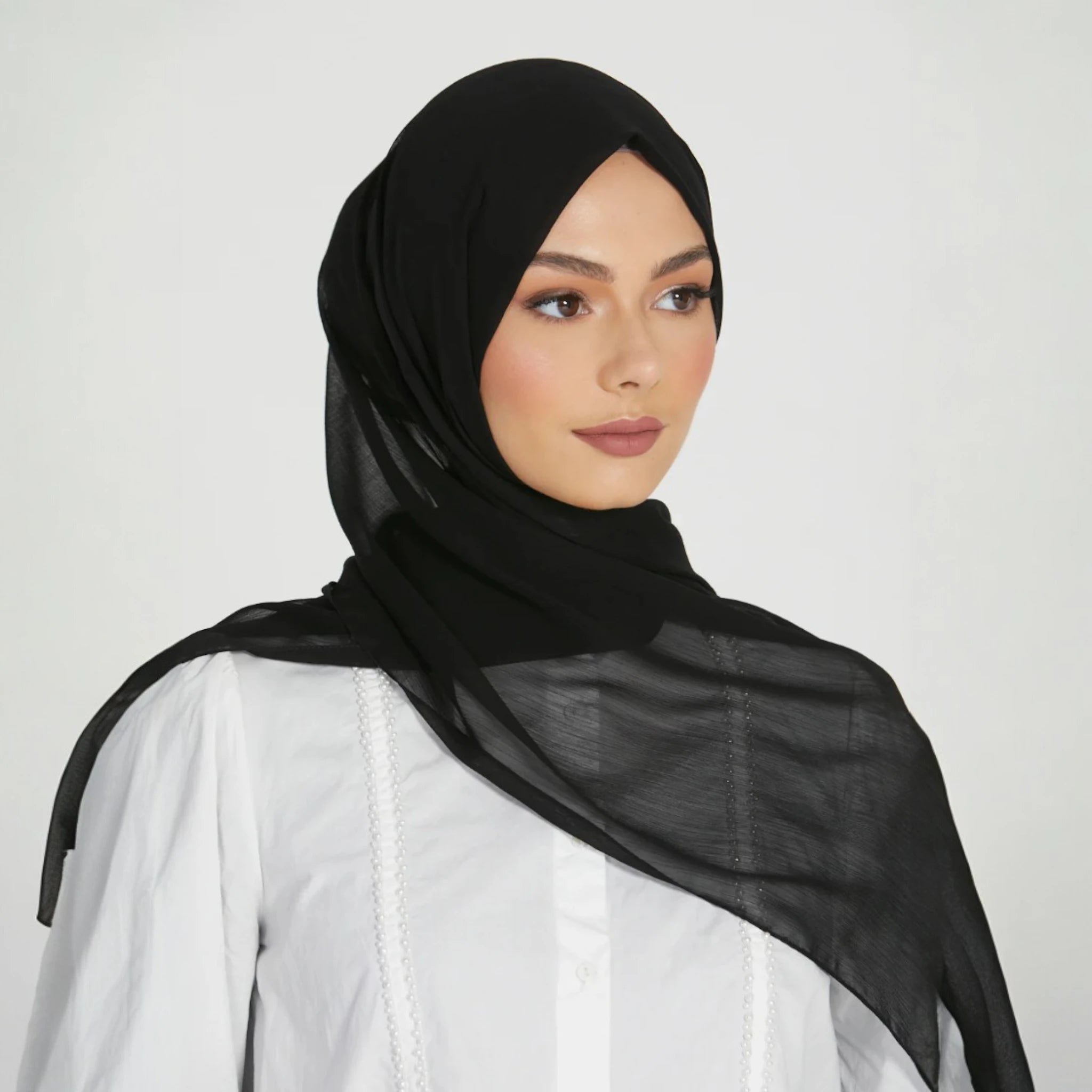 Premium black hijab 