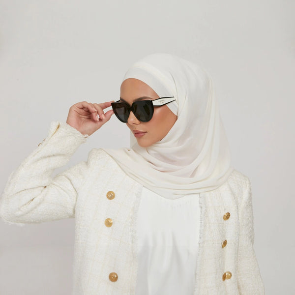 White Premium Chiffon Hijab
