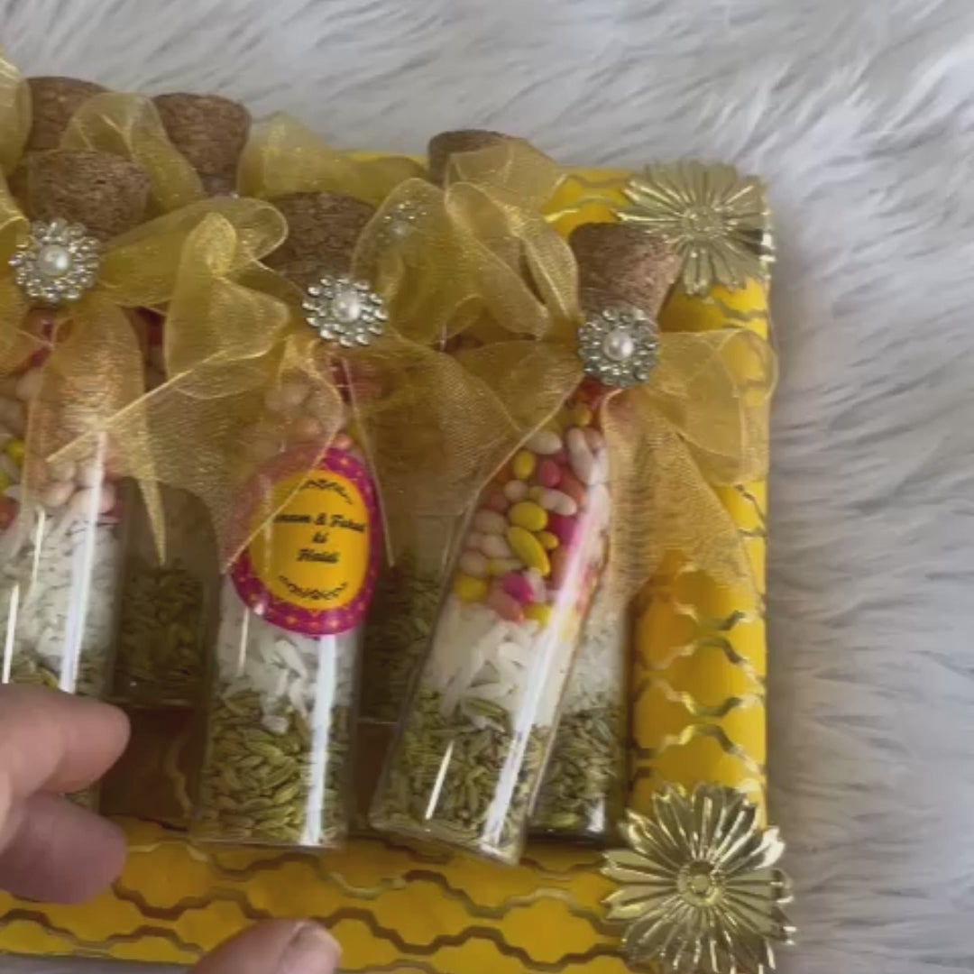 Customized Shahi Mix Sounf Bottle for Nikah Favors