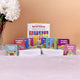 Complete Quran Stories Book Tower set with 12 colorful board books displayed upright, designed for toddlers' Islamic education and storytelling fun.