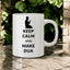 Keep Calm Mug - Dua Mug in white ceramic with 'Keep Calm and Make Dua' text and praying silhouette, 350ml, ideal for daily reflection.