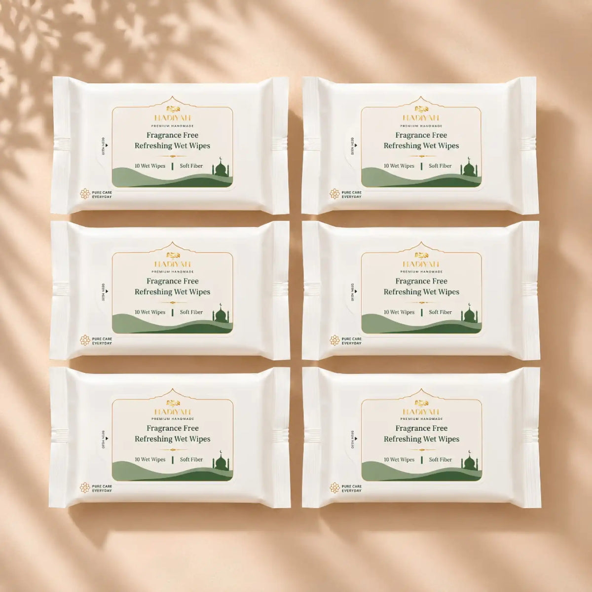 Fragrance-Free Refreshing Wet Wipes – Pack of 6